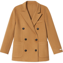 SALT P Keyan 2024 autumn new style retro simple double-breasted wool double-sided woolen coat woolen coat