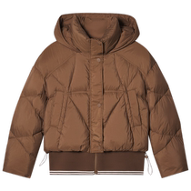 Ke Yandong hooded white goose down jacket