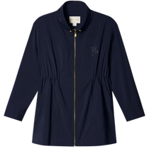 PSALTER poem loose stand collar drawstring waist retro jacket windbreaker 2024 spring new style