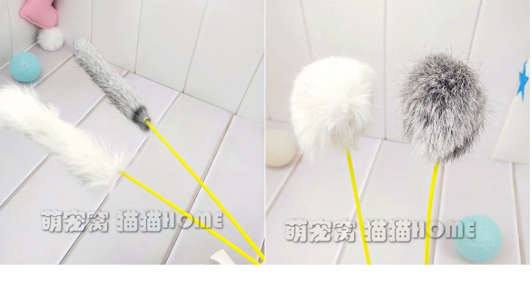 Lông mèo đồ chơi thỏ tóc bóng vui mèo thanh vui mèo cực gà tây màu tóc lông anh ngắn mèo và con chó cung cấp đồ chơi chó gặm xương