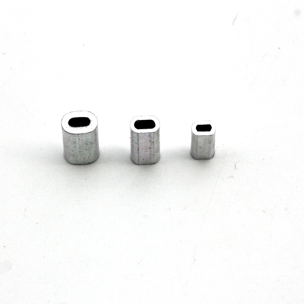 Oval aluminum tube Aluminum clip Aluminum sleeve Sea fishing boat Fishing balance string hook line group Fishing gear accessories Fishing supplies thickened wall