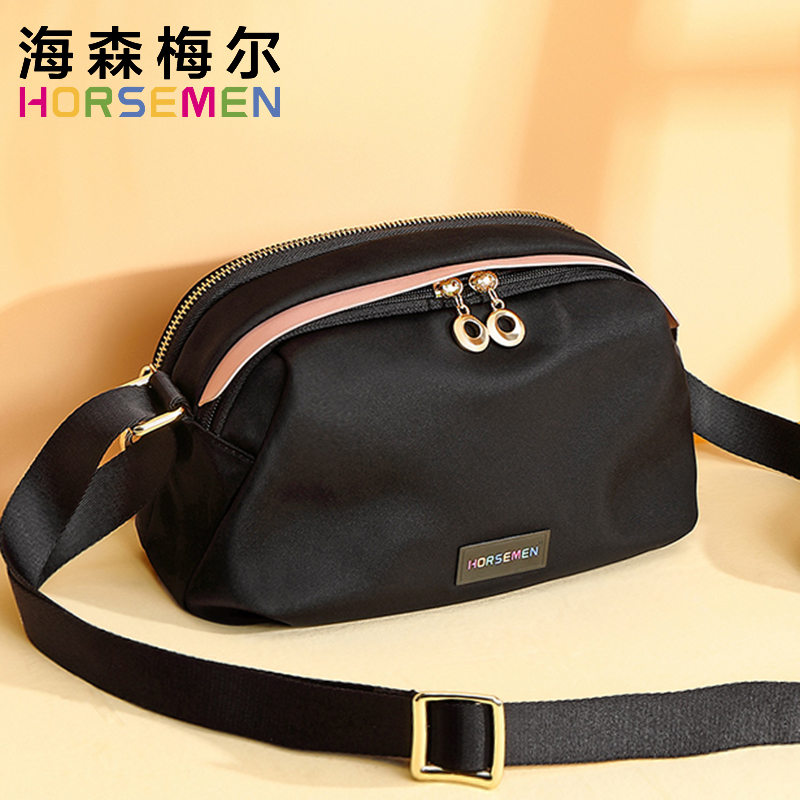 Canvas messenger bag women's bag all-match 2022 new waterproof Oxford cloth shoulder bag women's bag mother bag women's small bag