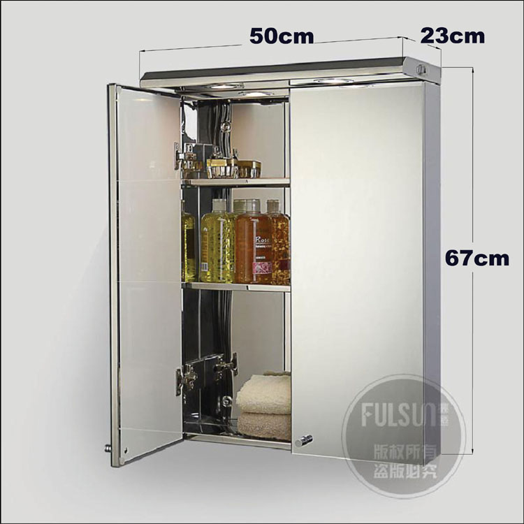 Stainless Steel Mirror Box Mirror Cabinet Bathroom Cabinet Factory