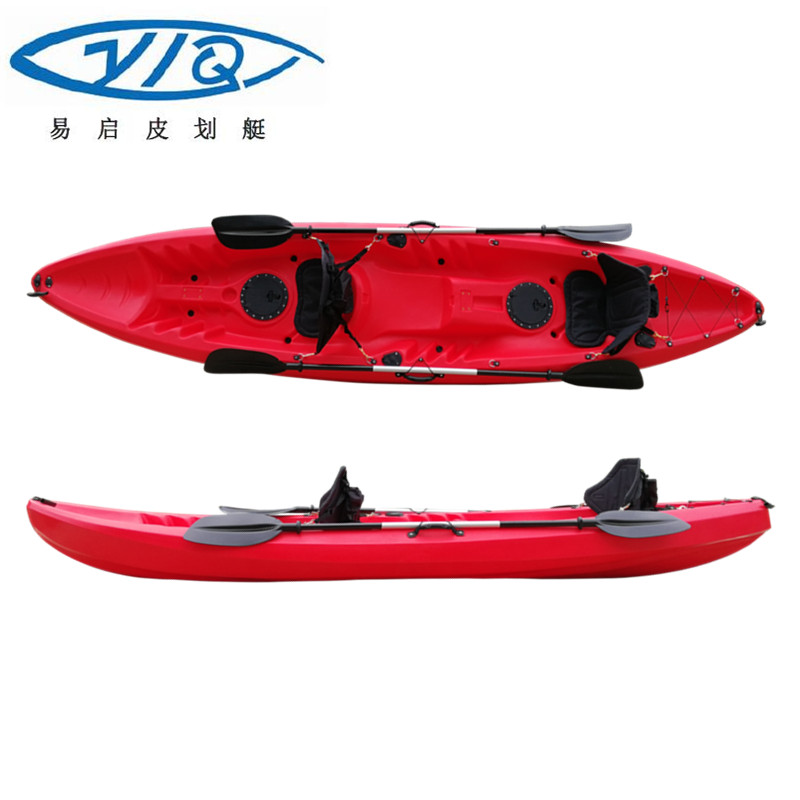 EK KAYAK Family Model 2 1 Platform Boat 3 Person Fishing Canoe Thickened Plastic Fishing Boat Double Kayak