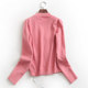 G074 solid color thin V-neck single-breasted knitted sweater spring new 2023 long-sleeved jacket women's foreign style sweater