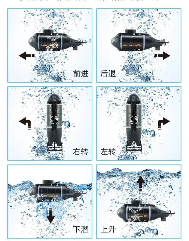 Mini điều khiển từ xa tàu ngầm tàu ​​ngầm không thấm nước mô phỏng sạc mini trẻ em của đồ chơi thuyền thuyền điều khiển từ xa đồ chơi dưới nước xe hơi đồ chơi
