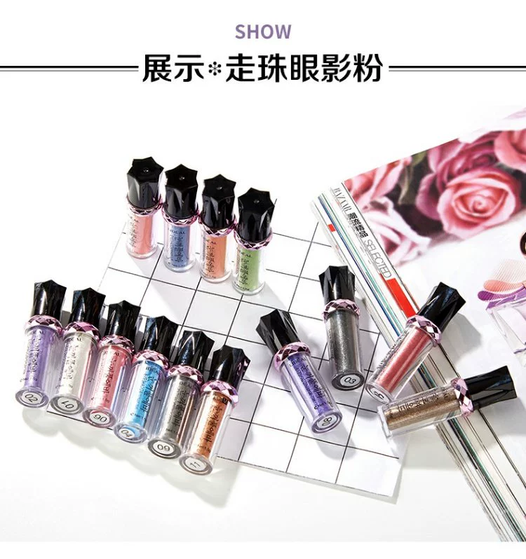 Bóng phấn mắt ngọc trai phấn mắt long lanh bột hạt bóng cao bột bưởi nàng tiên cá đậu cát màu sân khấu gói hiệu suất phấn mắt romand