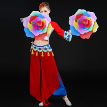Colorful peony dance hand holding flower square dance hand holding flower stage performance props sports meeting entrance hand flower