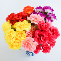 Simulation rose bouquet Kindergarten performance props Flower school games party team cheerleader 10 heads of flowers roses
