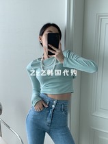 (two) ZzZ Korea Dongdaemun Spring paragraph Shoulder Strap 100 Hitch Long Sleeve T-shirt 2096