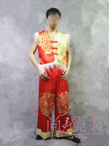 China Dragon Drum Clothing Yangko Clothing Mens Womens Water Drum Modern Performance Opening Dance Beijing Customized Rental