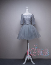 Rental short puffy dress skirt female gray high and middle school students host recitation dress skirt Beijing physical store