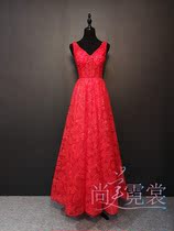 Toast service bride bride 2020 new long Korean version of wedding banquet evening dress female slim back dress custom rental