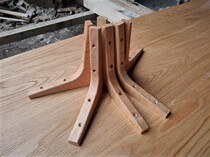 Red oak beech wood solid wood laminate holder separator bracket tripod wall-mounted fixing frame integrated forming