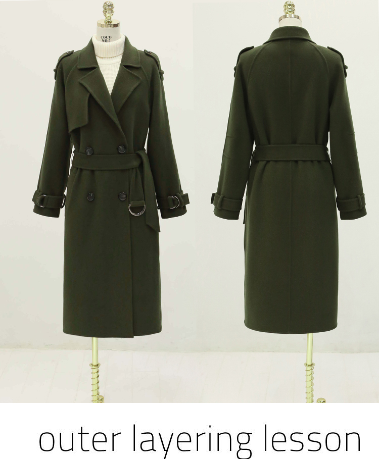 Xu hướng thời trang 2017 áo khoác nữ dài màu đỏ áo khoác cashmere hai mặt áo khoác nữ đặc biệt phá vỡ mã - Áo len lót đôi mẫu áo khoác lông nữ đẹp