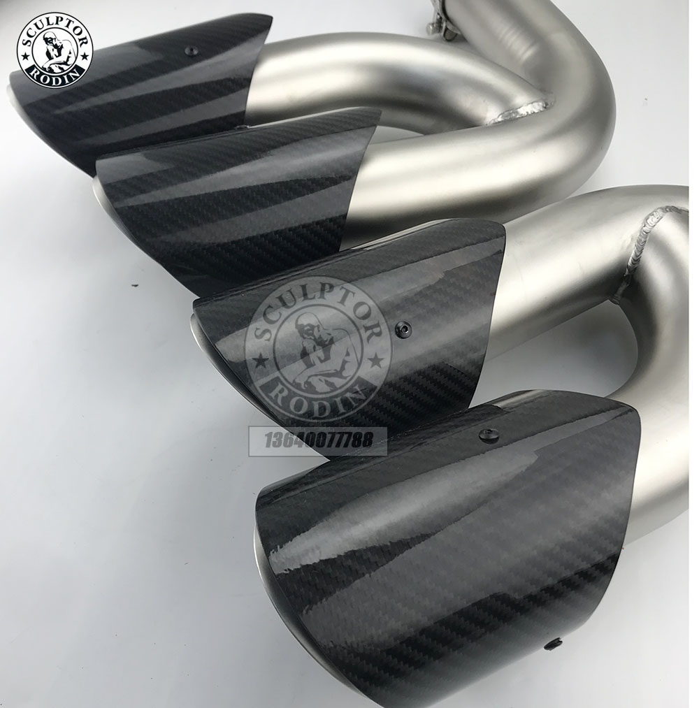 Suitable for sale in Porsche Kaiyan 18 carbon fiber tail throat special car special exhaust x3 modified Teana