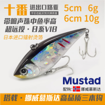 Plastic VIB with ringing beads Japanese lure vibrating hard bait tilted mouth designed to kill sea bass kill black pit magic bait