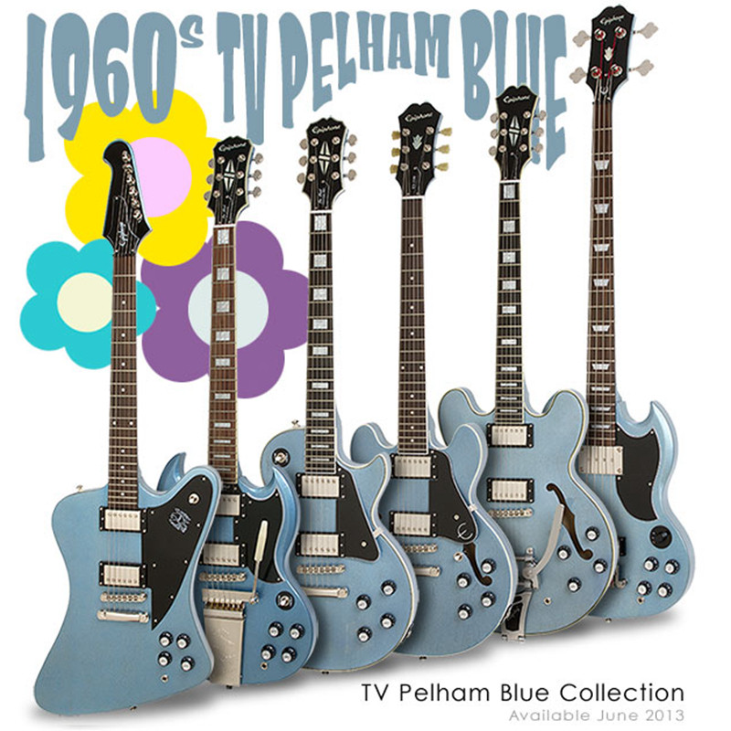 Epiphone TV Pelham Blue Firebird Studio Firebird Blue Limited Electric Guitar