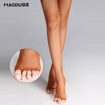 Cat degree adult female Latin dance net socks new fine mesh pants open toe socks Latin dance net socks accessories