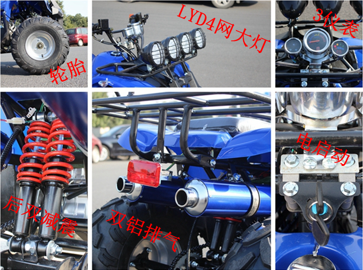 Tất cả các địa hình 250 làm mát bằng nước lớn bull ATV bốn bánh off-road xe máy dành cho người lớn xăng xe đạp leo núi trục truyền