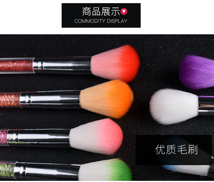 Nhập khẩu bàn chải bụi bàn chải móng tay bàn chải pha lê armor tan keo công cụ làm móng tay blush bàn chải bụi cọ bàn chải bộ làm nail tại nhà