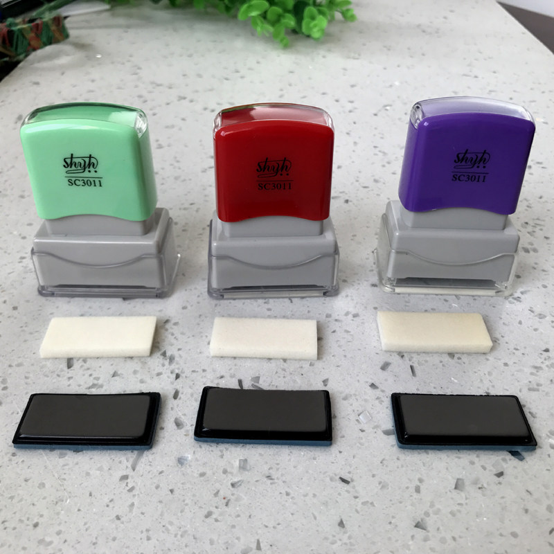 Seal material wholesale signature seal SC3011 rectangle with 4mm edge-free photosensitive mat