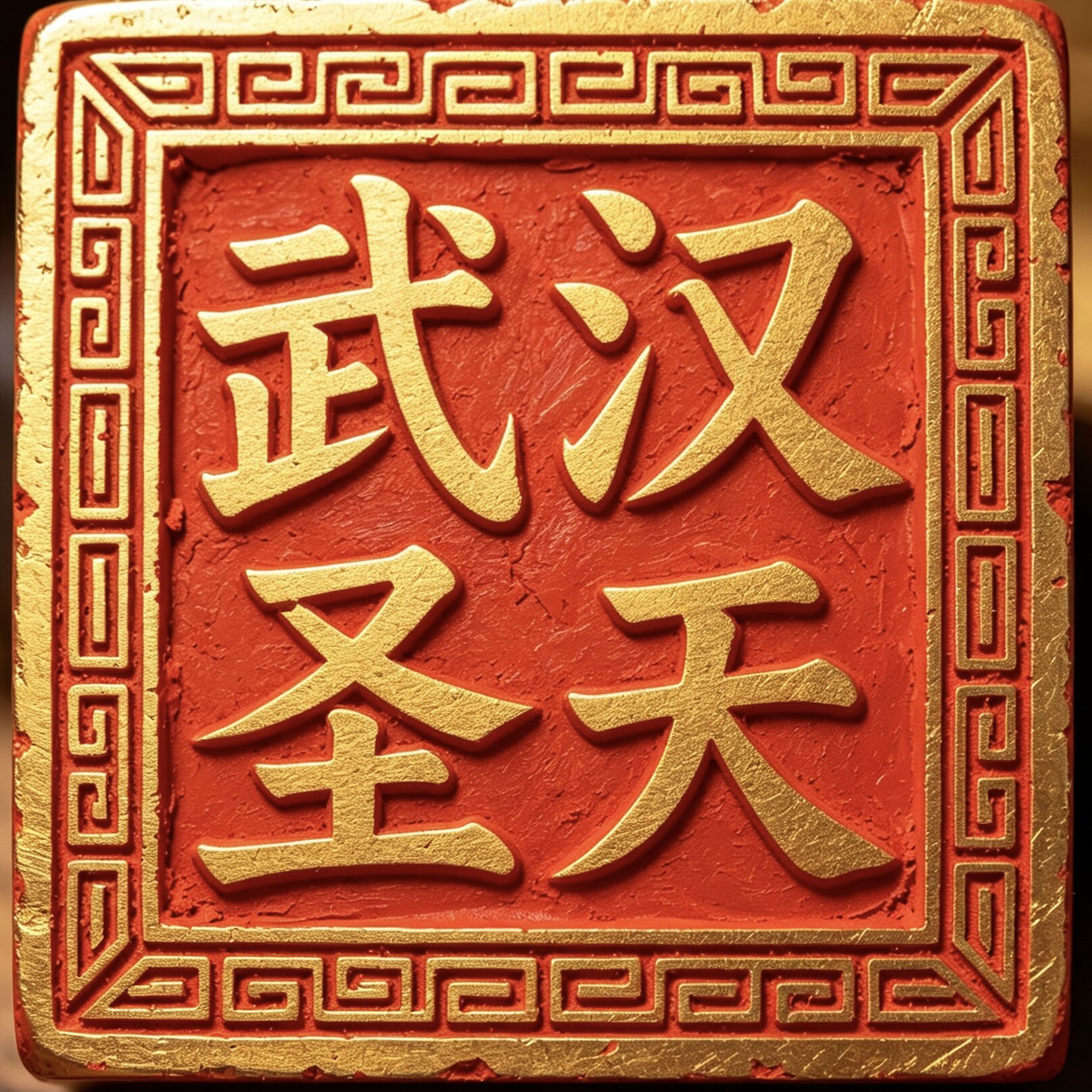 武汉圣天印章材料总厂的LOGO