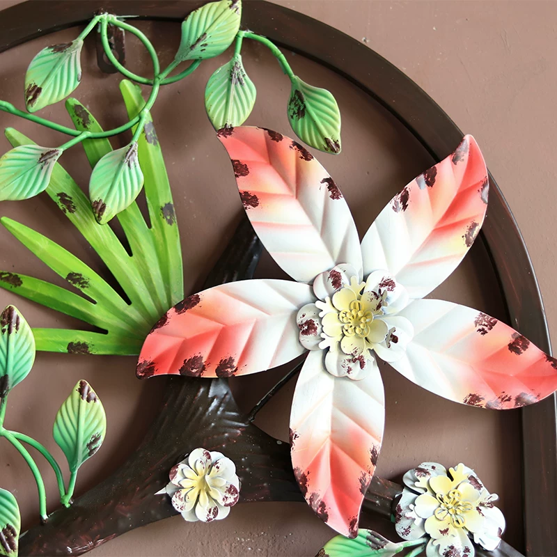 Iron decoration wall hanging plant three-dimensional art shape bar dining room shop window display mural forest series