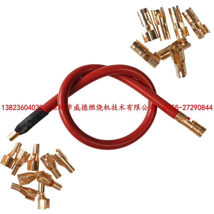 High Voltage Wire Ion Wire Burner Combustion Engine Accessories 7mm Diameter 5mm Insulation High Pressure Conductive Wire Copper Size Head