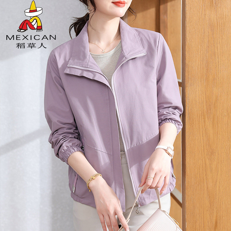 Scarecrow Mom Style Short Jacket for Women 2026 Spring and Autumn New Loose Zipper Jacket Fashionable Versatile Top Scarecrow Mom Style Short Jacket for Women 2026 Spring and Autumn New Loose Zipper Jacket Fashionable Versatile Top
