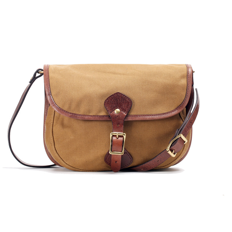 Spot D DIAN retro waterproof oil wax canvas bag shoulder men's small backpack Italian cowhide shell messenger bag