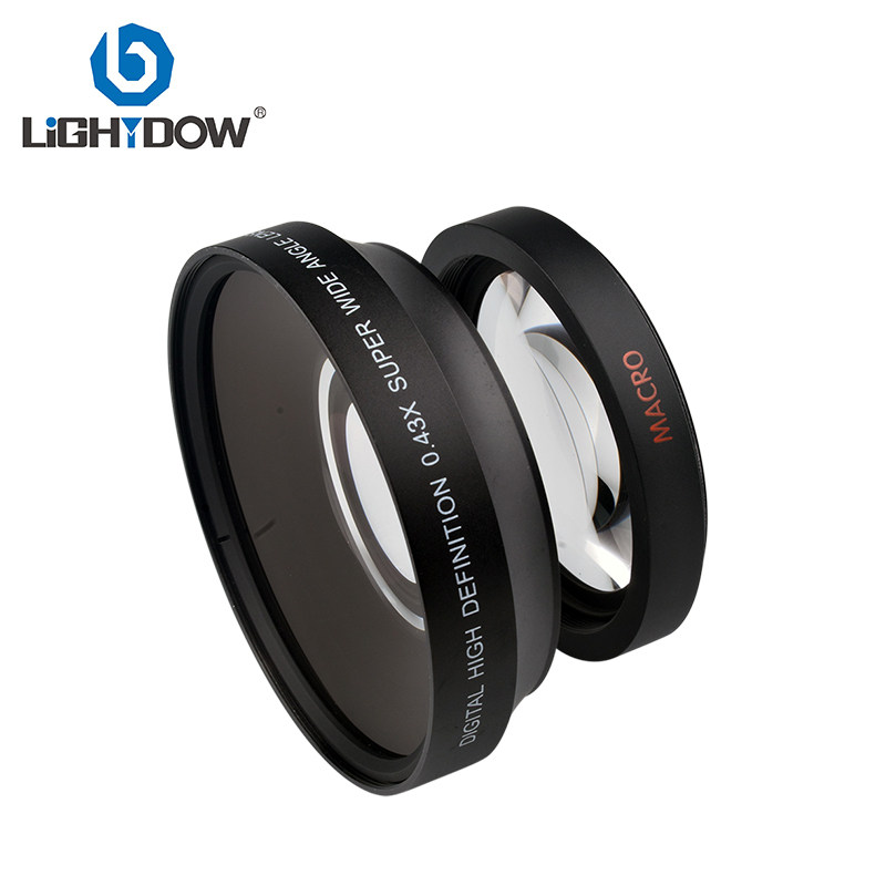 67MM 67MM 43 0 ultra wide angle fish-eye add-on lens micro-distance two-in-one high-quality lightdow