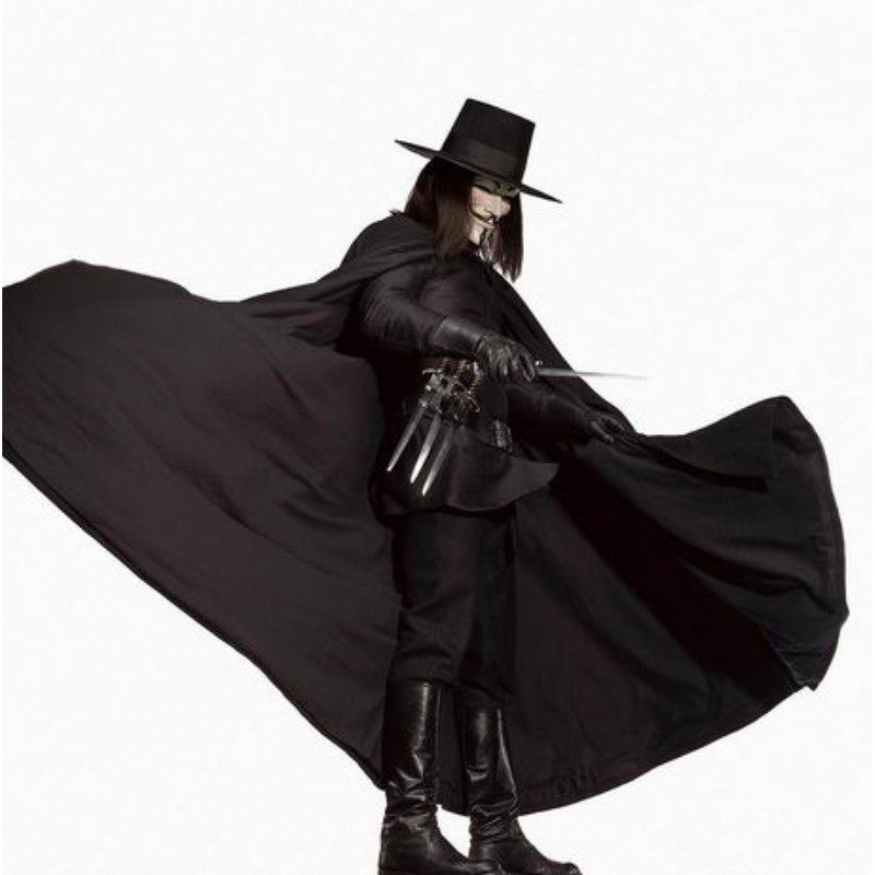 Christmas cosplay men's clothes v - word hat mask killer clothes adult suit