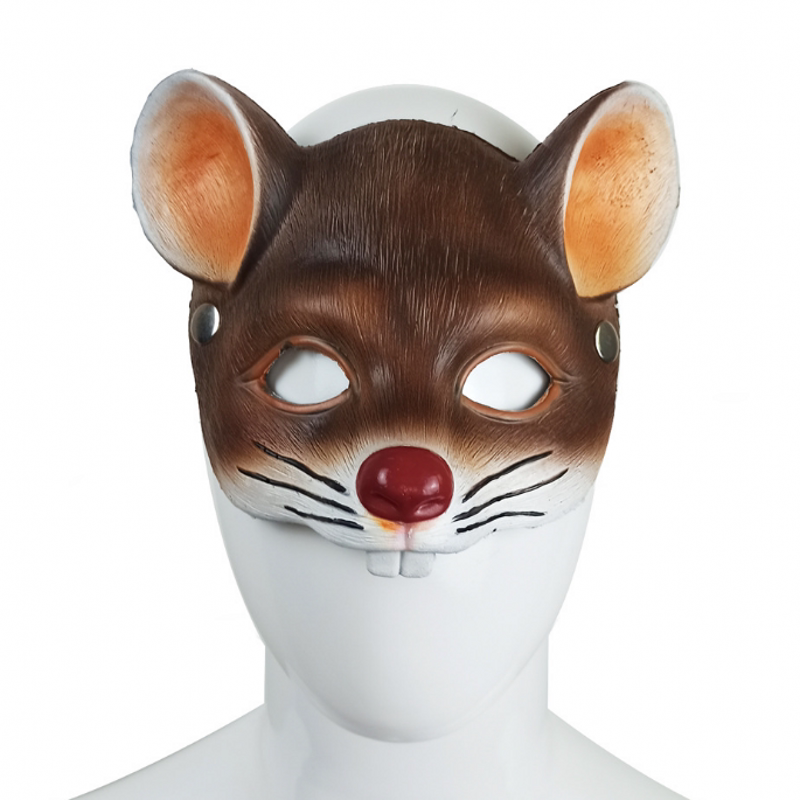Christmas carnival masquerade party three-dimensional white mouse mouse mask half face animal mask adult children