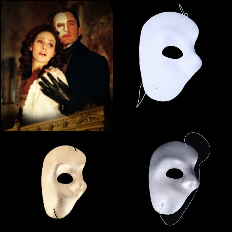 Carnival masquerade mask opera Phantom male master half face mask side half face mask male cloth mask