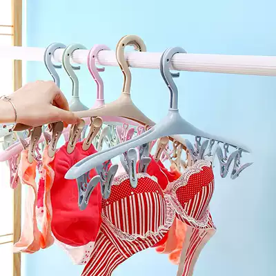 Xinjiang elder family windproof clip hanger plastic clothes clip bra inner hanger clothes hangers clothes department store