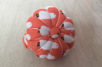 Pumpkin flower household handmade needle pin bag high quality wrist wooden bottom cube portable style cut clothing tools full