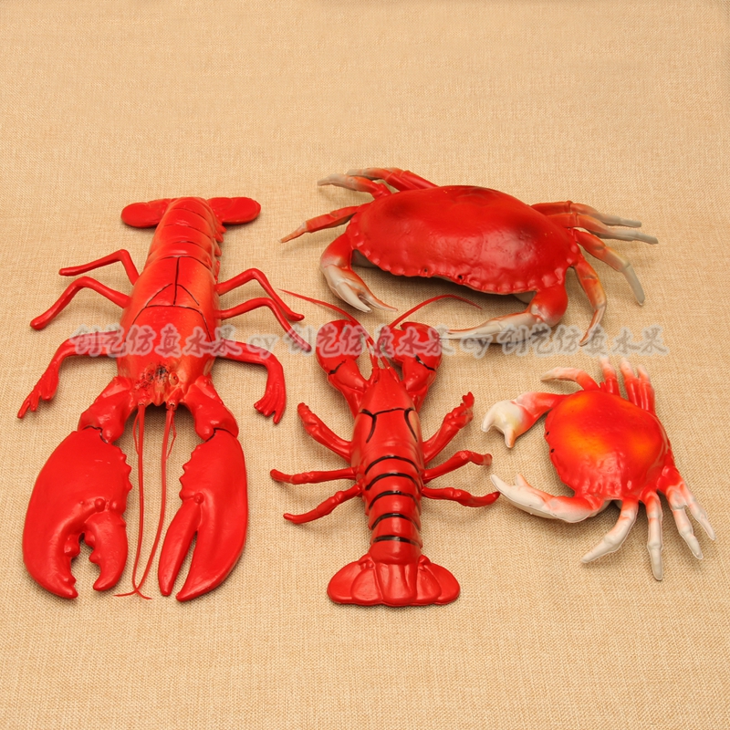 Simulated seafood model Fake lobster crab Hotel overall cabinet display decorative model plastic shrimp crab