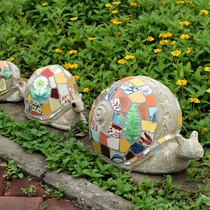 High-end villa garden outdoor courtyard decoration creative ceramic animal snail ornament crafts