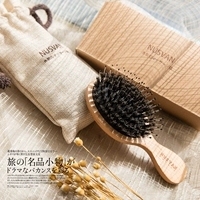 Japan NUSVAN Mini piggy air cushion comb log comb dry and wet double-purpose pig hair-hair portable massage comb