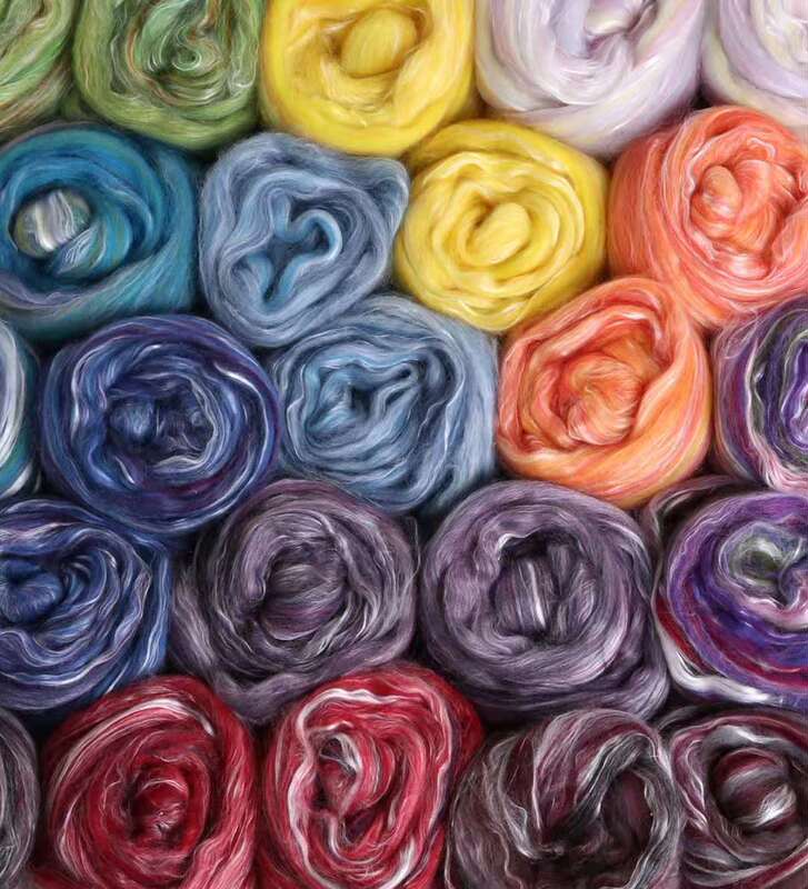 Merino Wool Strips Are Soft, Light, and Thin, with Silk Mixed Colors, Artistic Effect Materials, Felt, Wet Felt, Spinning Shop Manager Recommended
