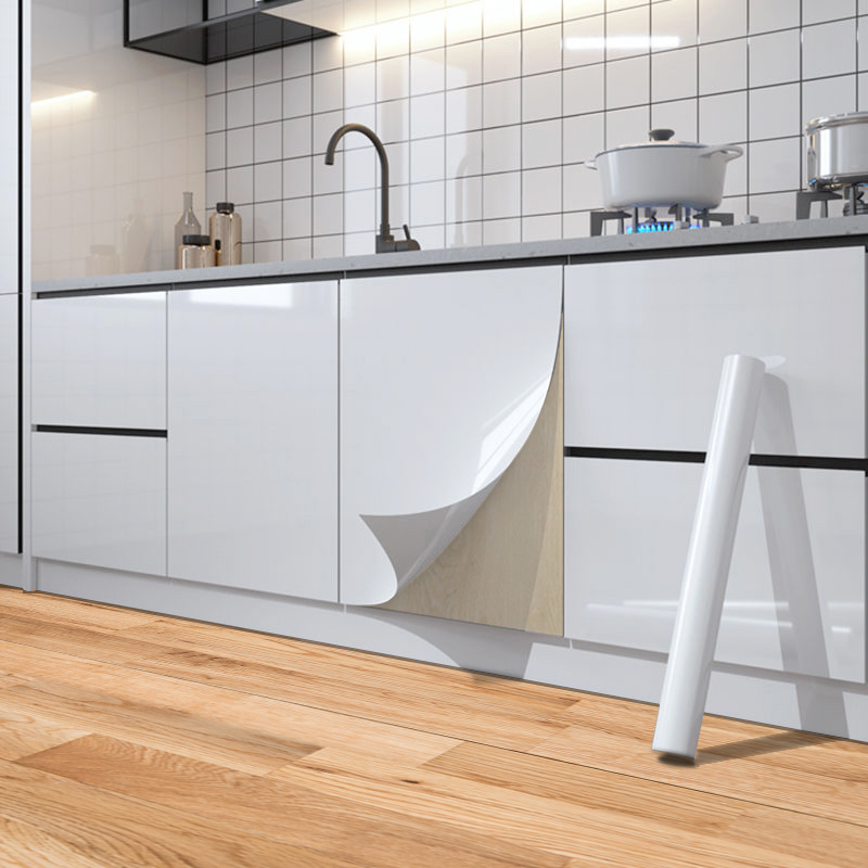 Overall cabinet paint sticker furniture renovation self-adhesive thickened cabinet wardrobe film overall cabinet door kitchen waterproof and oil-proof