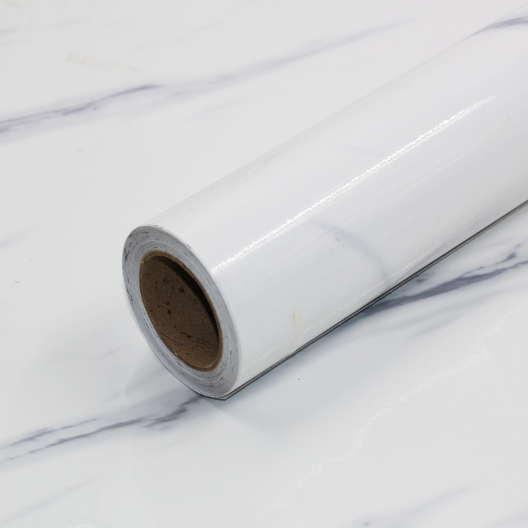80 wide thick PVC imitation marble jazz white kitchen high temperature resistant Yantai anti-oil countertop waterproof mildew sticker