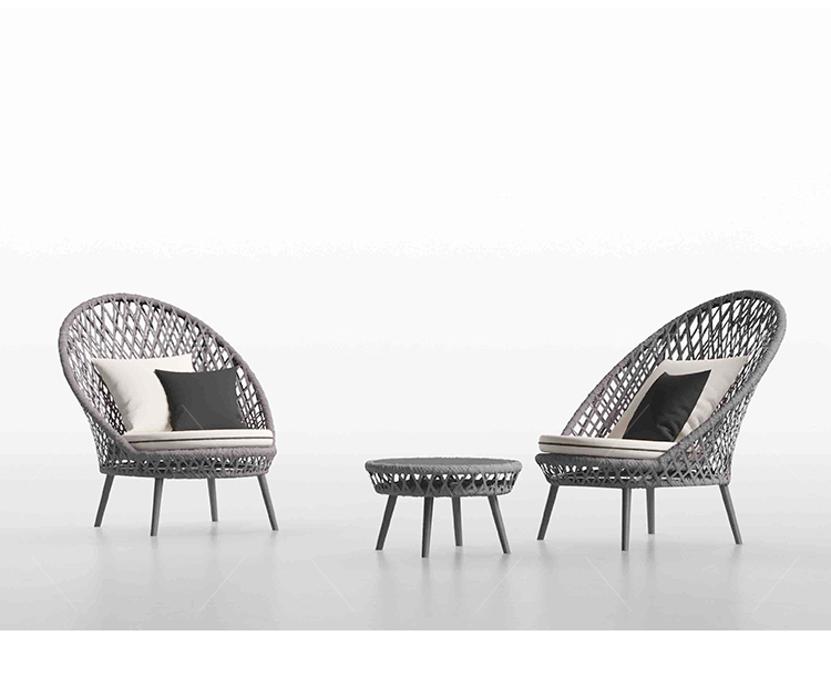 Ngoài trời giải trí bàn ghế mây ba mảnh sofa ban công đơn trở lại ghế mây bàn ghế vườn kết hợp đồ nội thất - Bàn ghế ngoài trời / sân ghế ngồi ban công chung cư
