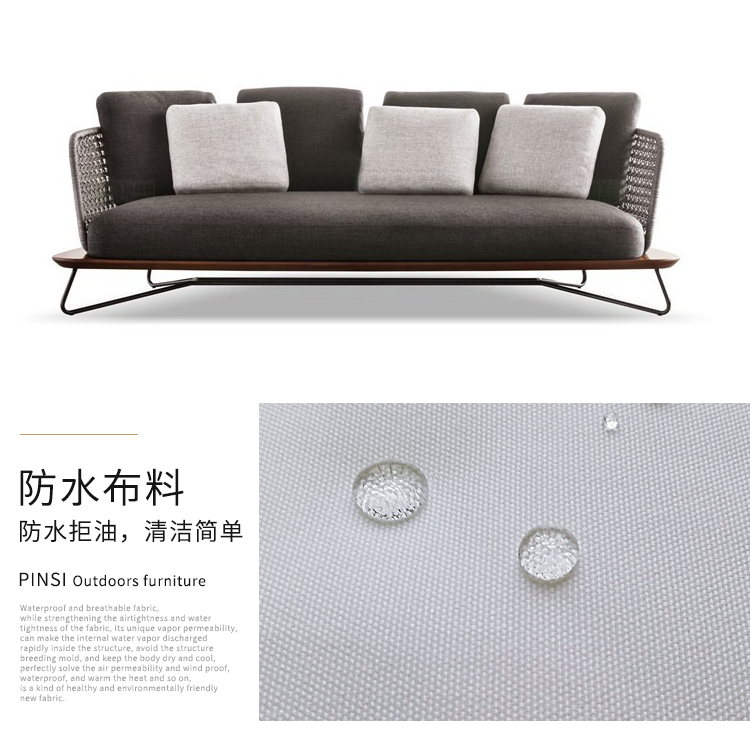 Đồ gỗ ngoài trời mây ghế sofa kết hợp thiết kế sáng tạo mây giải trí ghế duy nhất sân phòng khách mây đồ nội thất