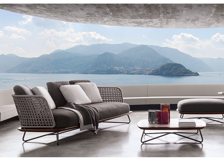 Đồ gỗ ngoài trời mây ghế sofa kết hợp thiết kế sáng tạo mây giải trí ghế duy nhất sân phòng khách mây đồ nội thất