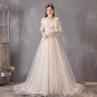 Легкая свадьба получает 2020 Новый простой темперамент Sesima Super Fairy Hepburn Hyben Bride Girl Little Trag