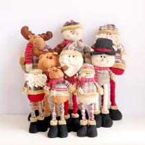 45cm standing telescopic Santa Claus snowman deer Doll Doll Christmas tree festival decorations ornaments