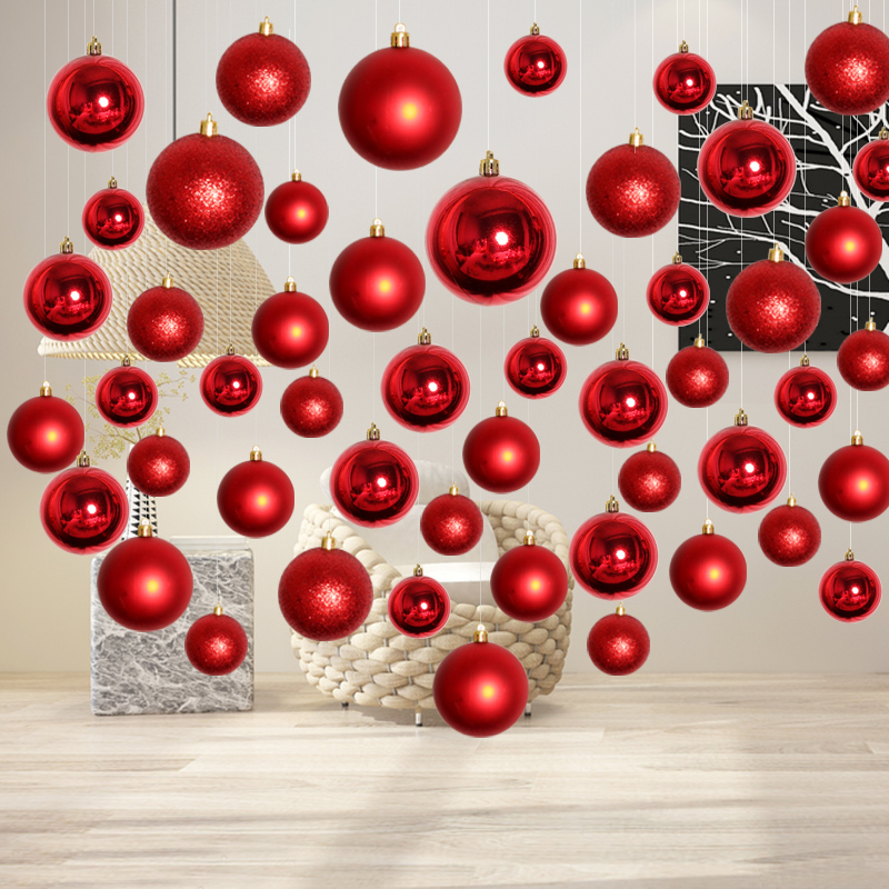 Christmas ball 6CM Christmas ball matte bright sticky ball electroplating ball 6 Christmas decorations hanging ball