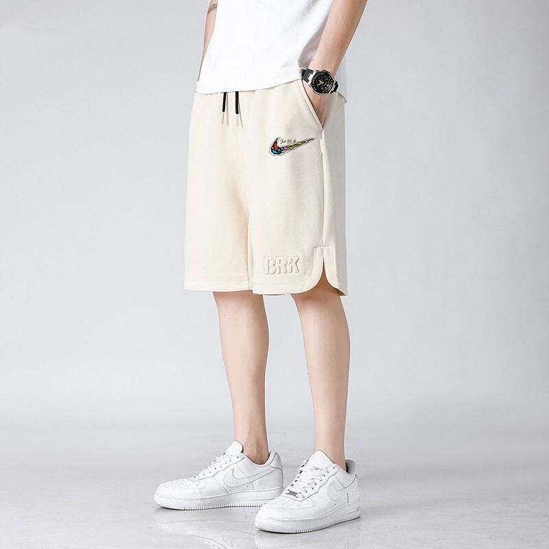 Nike Cotton Shorts for Men, New Summer Style, Plus Size, Casual Sports, Embossed Hong Kong Style Trendy Five-Point Shorts